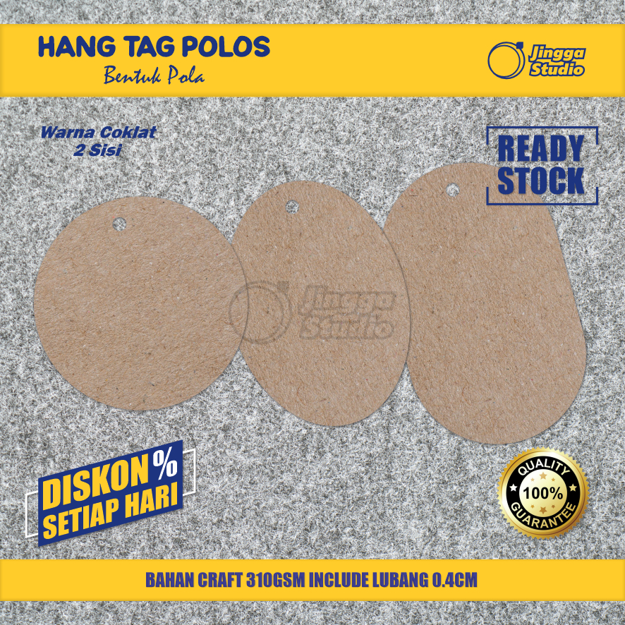 

Hang Tag Kraft Polos Blank Warna Coklat (isi 25)