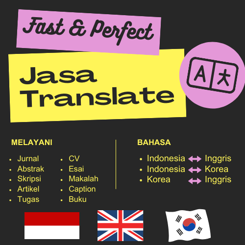 JASA TRANSLATE/TERJEMAH BAHASA KOREA <> BAHASA INDONESIA/BAHASA INGGRIS