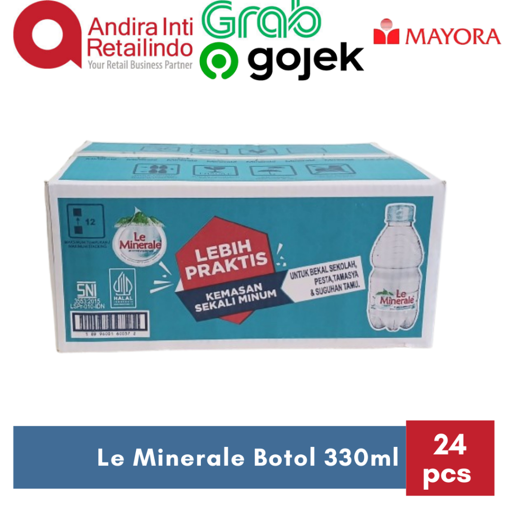 

Le Minerale Botol 330ml x 24pcs Kartonan Instan - Sameday Only