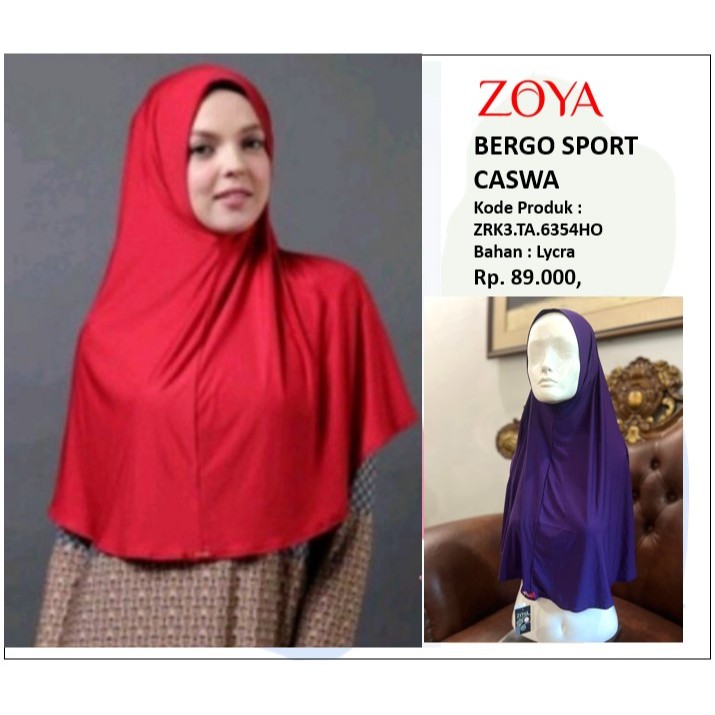 Zoya Bergo Sport Caswa - Hijab Instan by Zoya