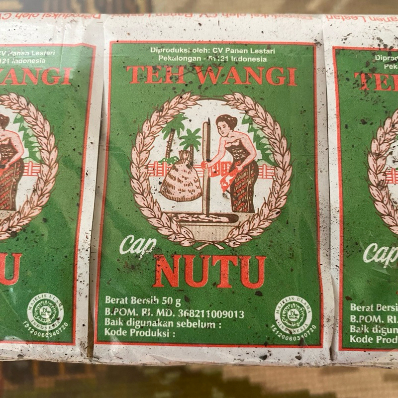 

Teh Nuti Hijau 50gr isi 10 pcs CAP NUTU pekalongan
