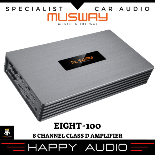 Power Amplifier 8 Channel MUSWAY EIGHT-100 8-Channel Full Range Class D Amplifier ORIGINAL BERGARANS