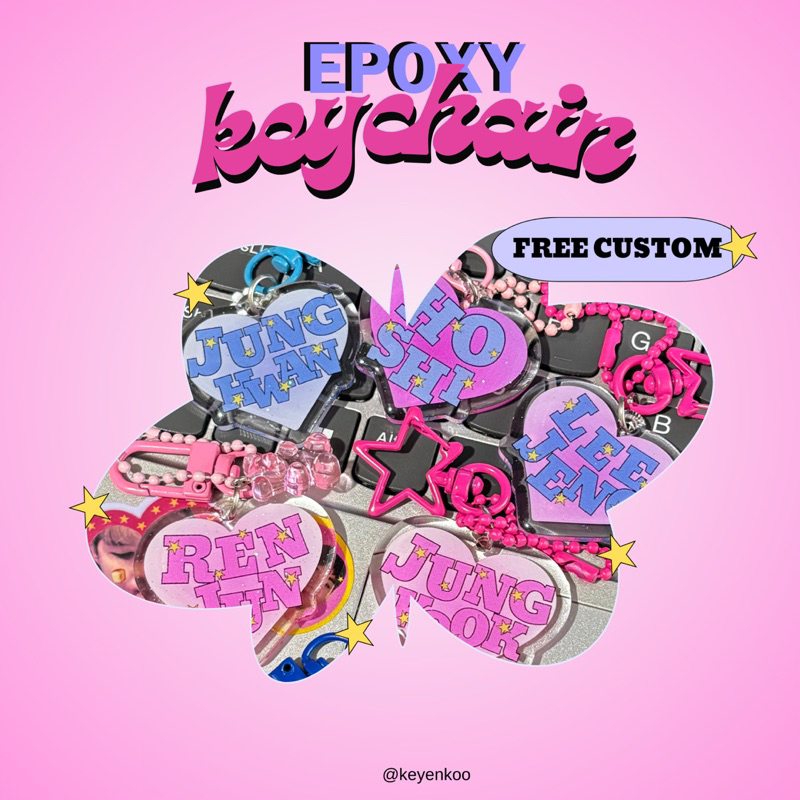 epoxy glitter keychain [CUSTOM]