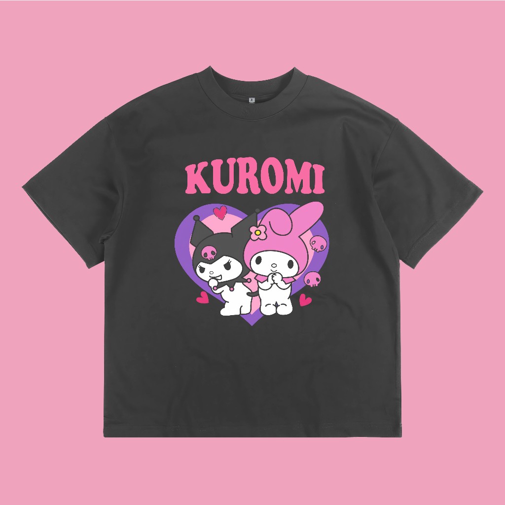Boxy Fit Kuromi Style Oversize T-shirt Tee
