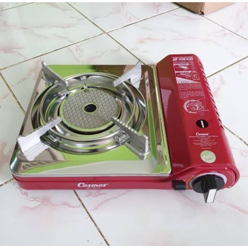Kompor Gas Portable Cosmos CGC 123 P, Stainless Steel, Cocok untuk Traveling