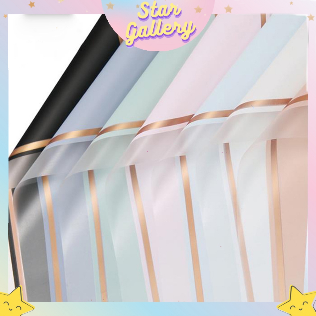

Kertas Bunga Buket List Gold Pastel Flower Wrapping Kertas Flower Wrapping Paper KB6013