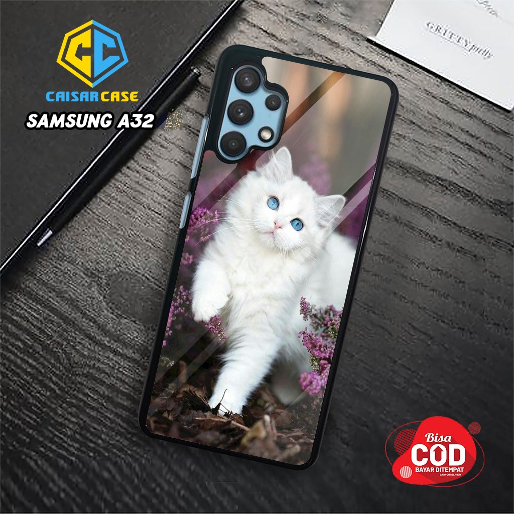 Kaisarcase Case Samsung A32 / A32 5G Terbaru - 54 - Fashion Case Motif Kucing Casing Hp Case Murah S