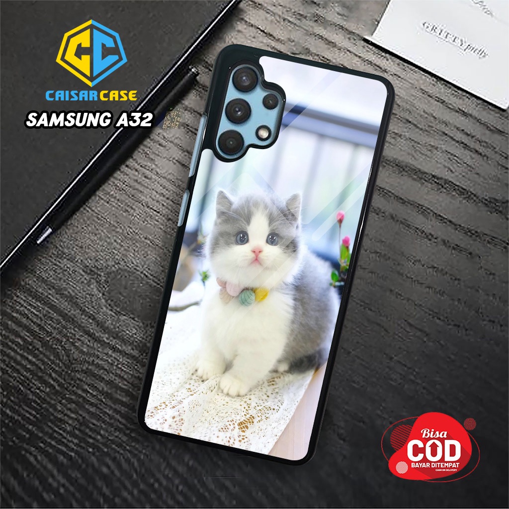 Kaisarcase Case Samsung A32 / A32 5G Terbaru - 54 - Fashion Case Motif Kucing Casing Hp Case Murah S