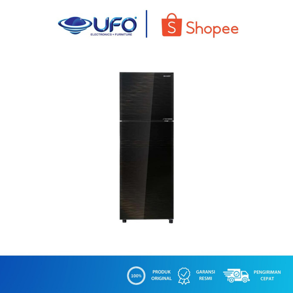 SHARP KULKAS SHARP 2 PINTU INVERTER LOW WATT SJ246XIMK