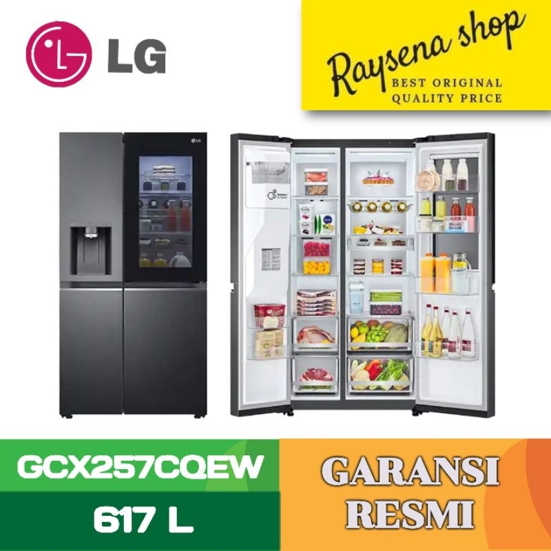 LG KULKAS INSTAVIEW SIDE BY SIDE REFRIGERATOR GCX257CQEW