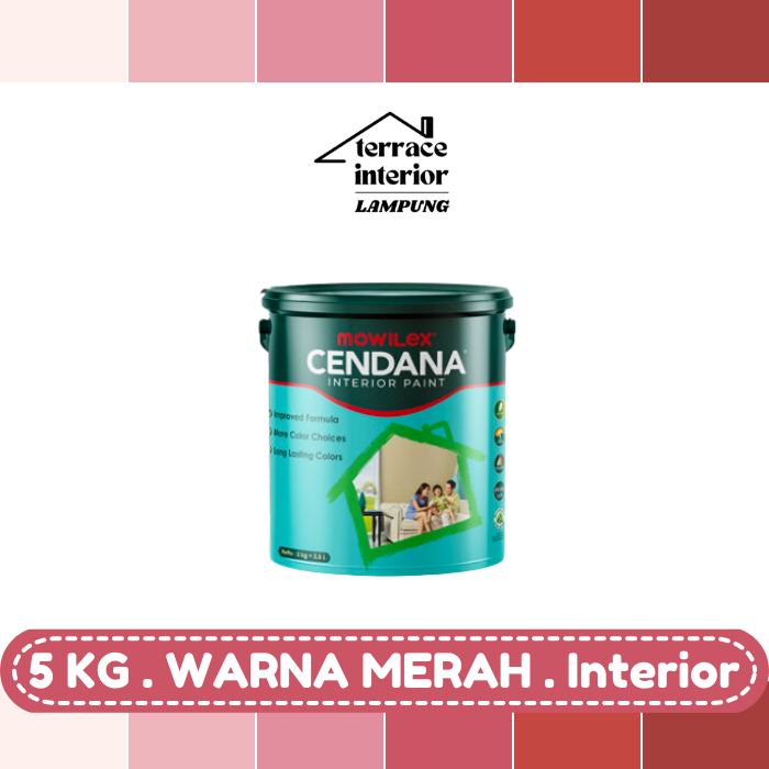 Cat Tembok Mowilex Cendana Interior Warna Merah 5kg