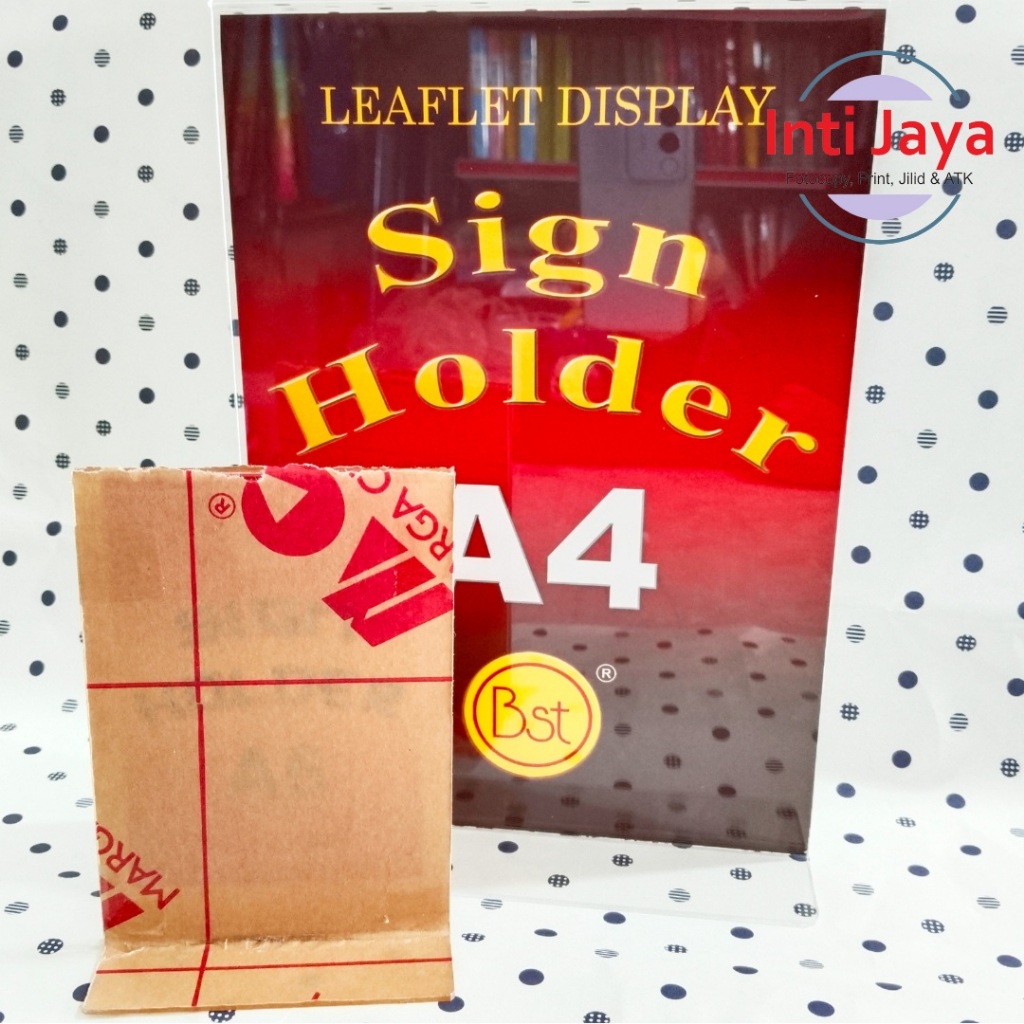 

Sign Holder Acrylic T Shape/ Tempat Brosur Transparan
