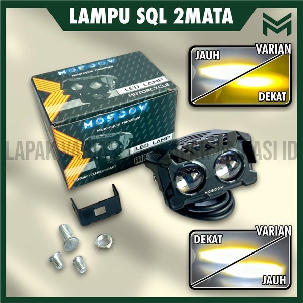 LAMPU TEMBAK SQL 2 MATA (PUTIH/KUNING) MOSCOW