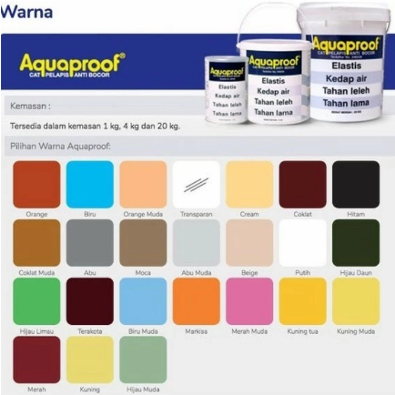 AQUAPROFF 4 Kg / CAT AQUAPROOF WARNA ABU-ABU/PUTIH