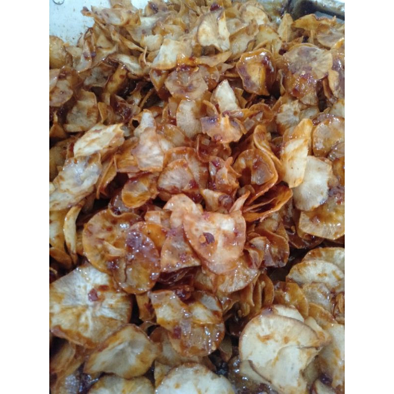 

KERIPIK UBI PEDAS MANIS 500GR