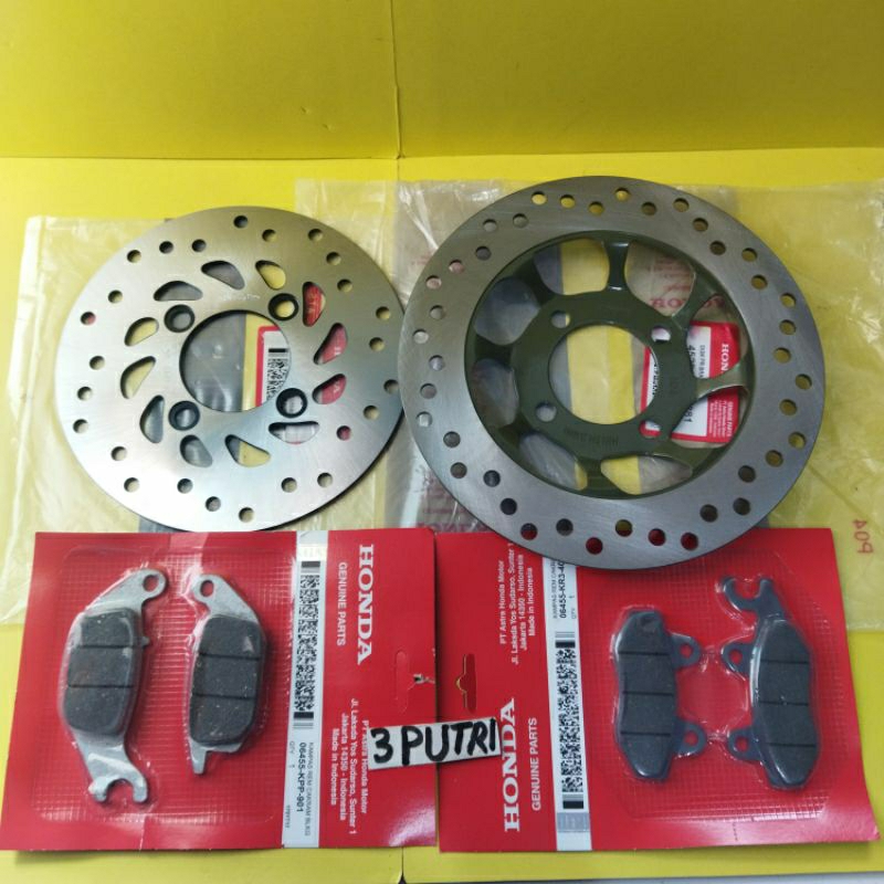Piringan cakram depan belakang + disped Supra x 125 -KPH Ori