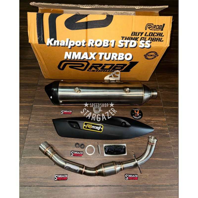 Knalpot ROB1 Racing Yamaha NMAX NEO S TURBO AEROX ALPHA TURBO Standard Racing Stainless Steel