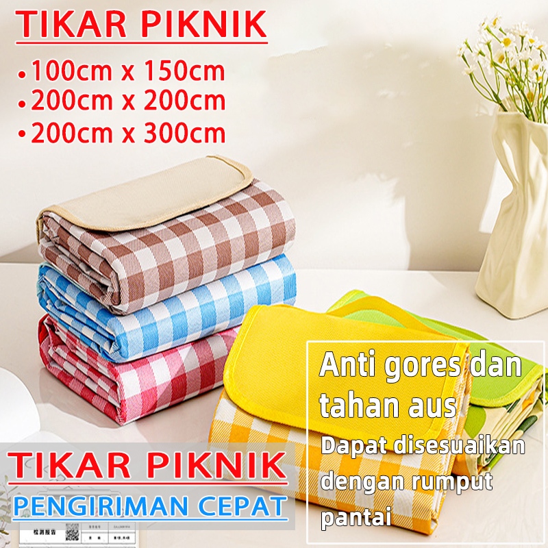 【mahal】perlengkapan piknik aesthetic tikar kain piknik estetik kain alas piknik tikar lipat piknik e