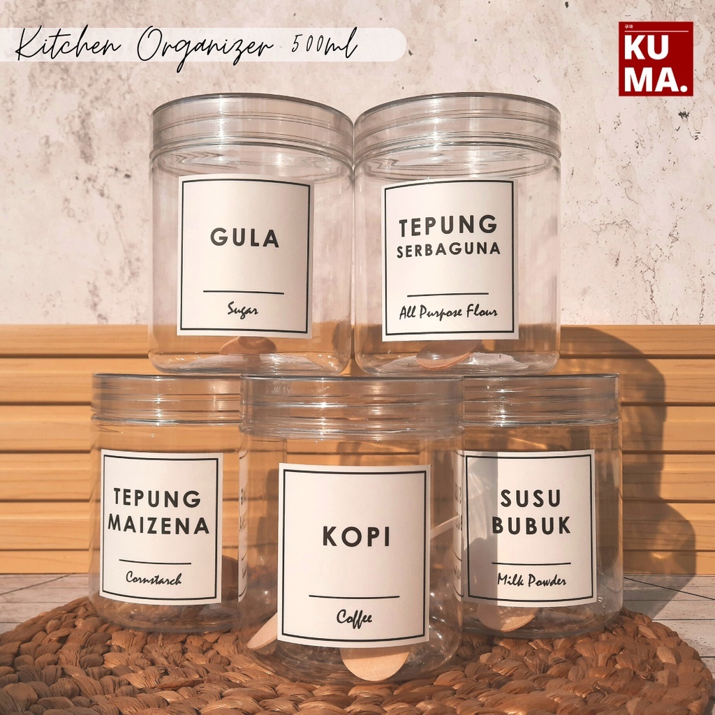 [HsLapak] TOPLES BUMBU DAPUR / TOPLES + SENDOK FREE STIKER SET BAHAN PLASTIK FREE SENDOK AESTHAETIC 