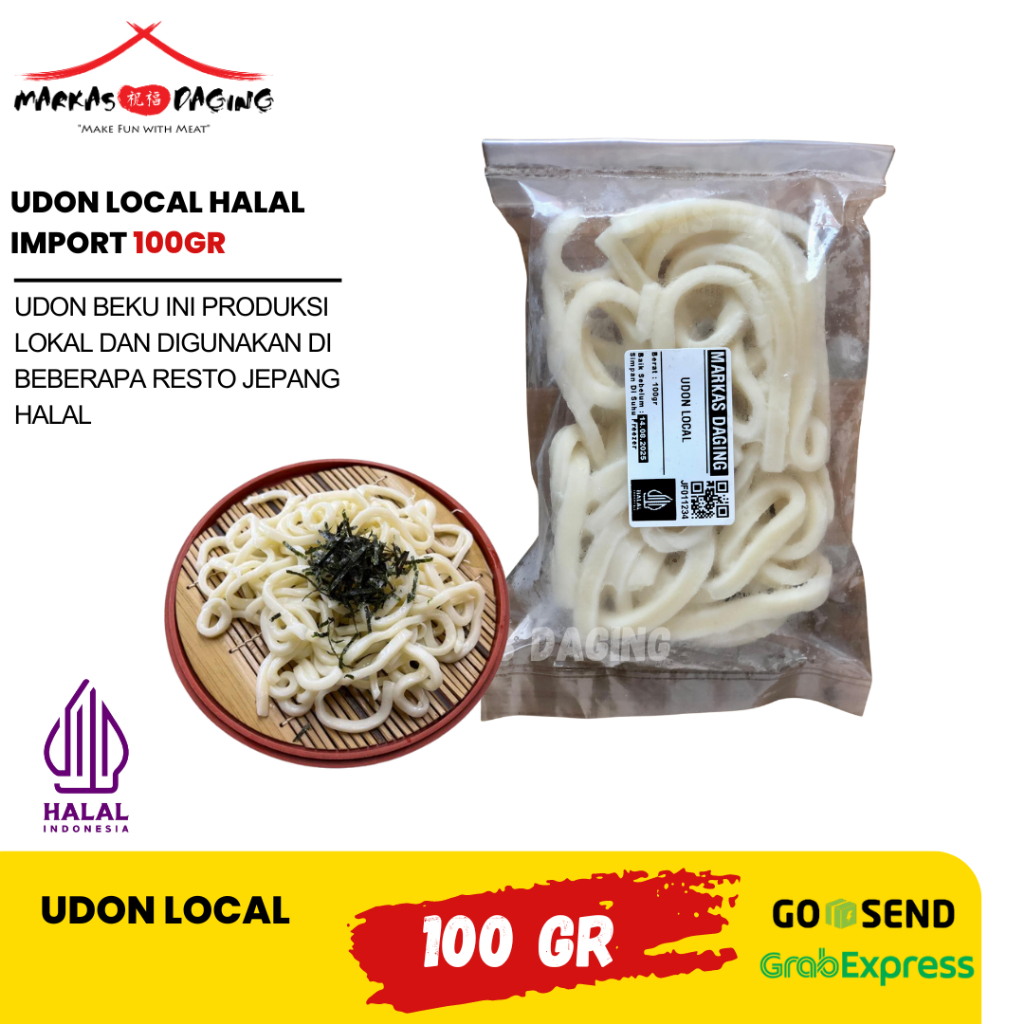 

UDON LOCAL 100gr | HALAL Frozen Udon Noodle