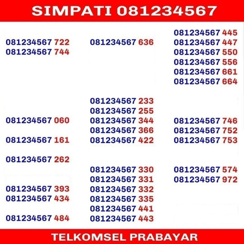 Simpati 081234567 Nomor Cantik Telkomsel 4G LTE