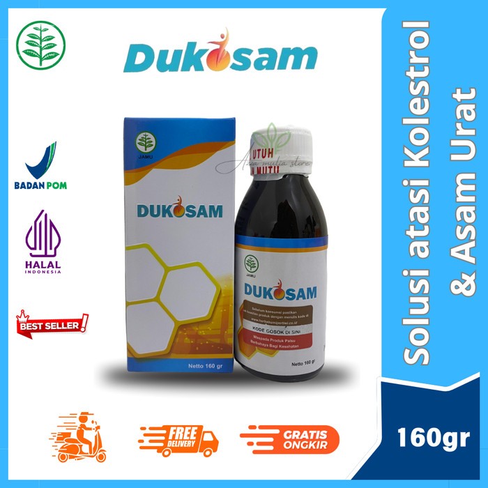 Madu DUKOSAM Obat Herbal Asam Urat Kolesterol Rematik Lemak Darah ORIGINAL