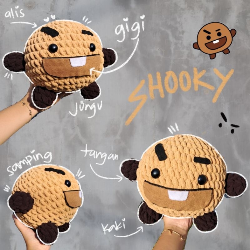 [20cm] Crochet Shooky BT21 DOLL | Boneka Rajut Shooky BT21 | jungugurumi