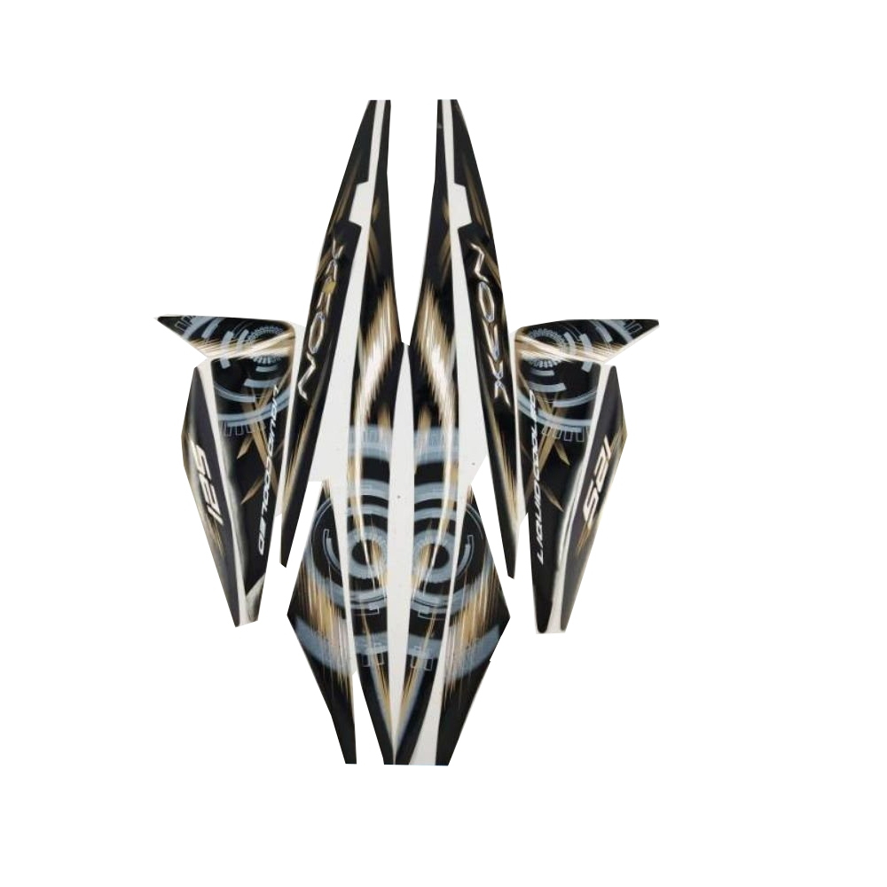 Stiker striping Yamaha xeon 125 lama 2012 stiker motor hitam full standar bagus