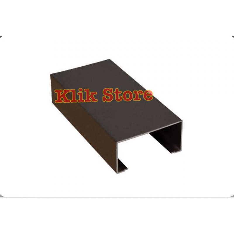 DEFECT SALE Open Back Kusen Aluminium 4 inch tebal 1mm Silver, Coklat, Putih Kertas, Putih Susu