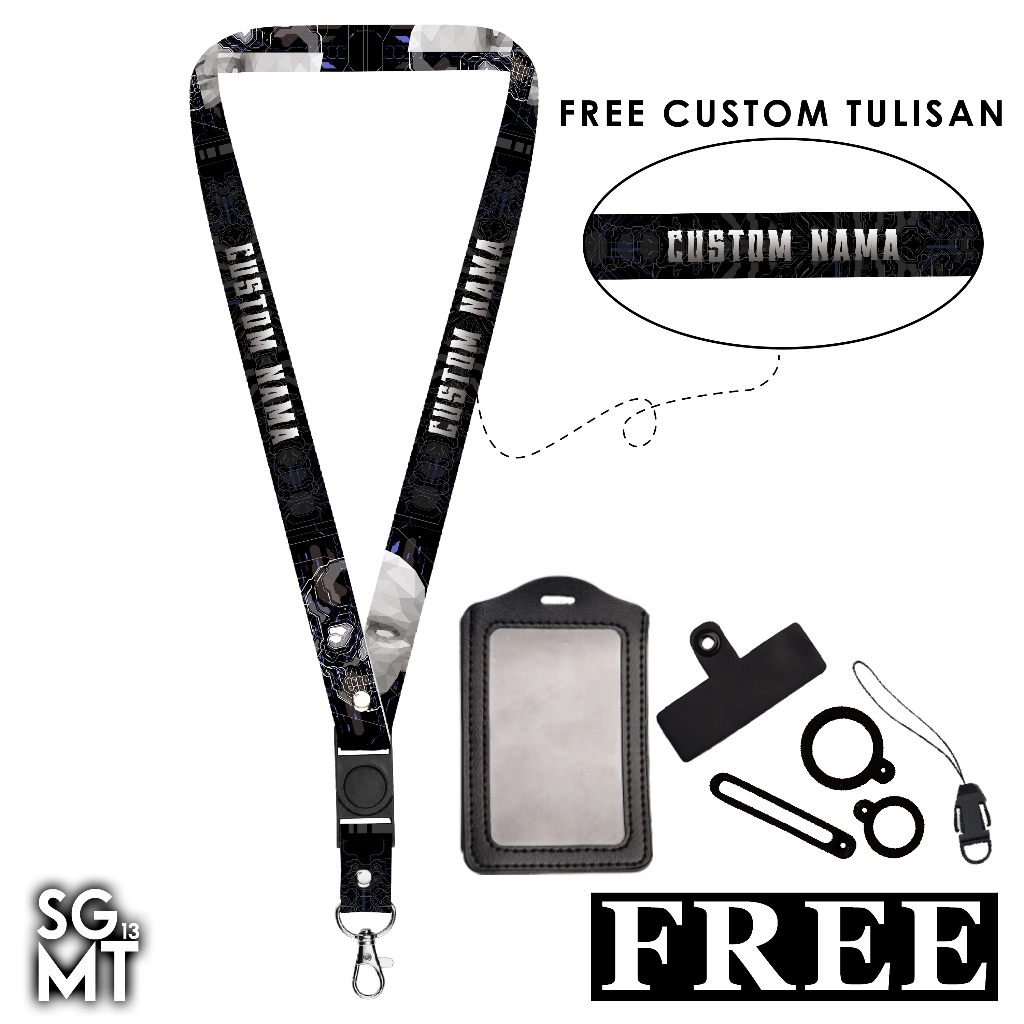 

Lanyard Custom Nama Satuan Free Holder Printing Full 2 Sisi Bisa Request Nama Gantungan Tali ]Murah