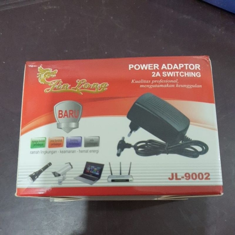 ADAPTOR AC / DC power Adaptor 2A  Receiver / Laptop / Modem / CCTV switching Jinlong JL 1220 kualita