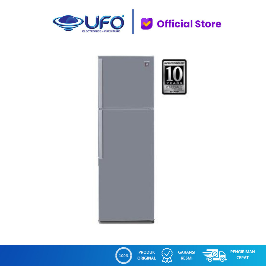 Sharp Kulkas 2 Pintu Plasmacluster 352L SJ450GPSD