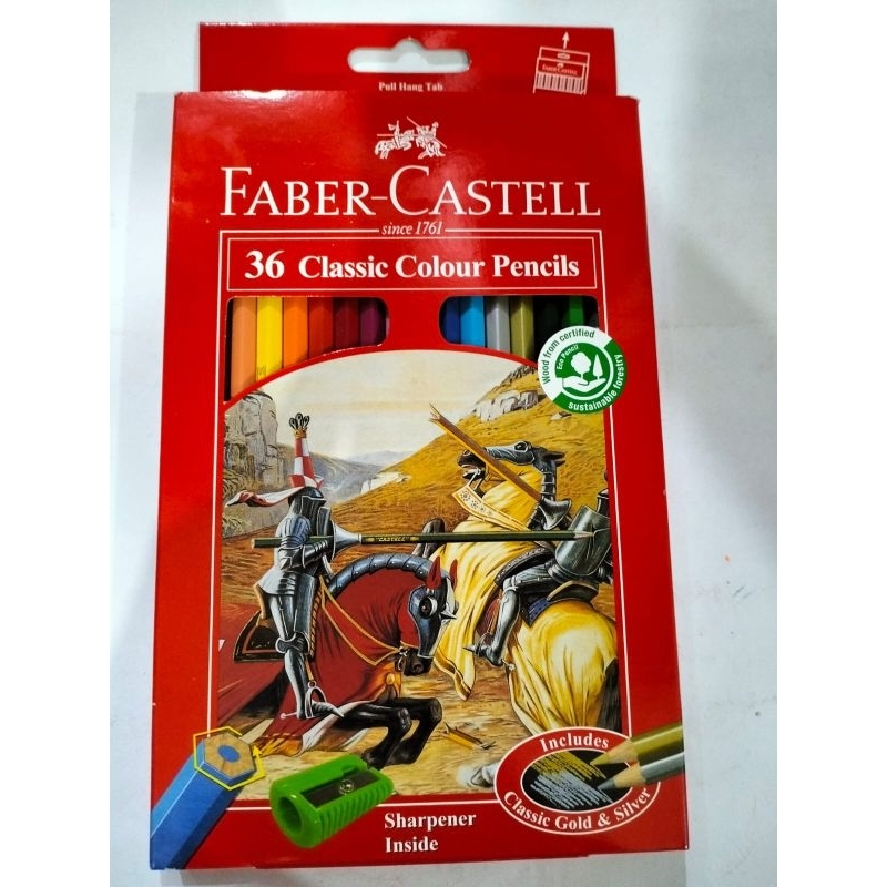 

KLIR KAYU 36WARNA PANJANG CLASSIC MERK FABER CASTEL ,KLIR KAYU WARNA WARNI,PENSIL KAYU WARNA WARNI, ALAT GAMBAR, ALAT MEWARNAI