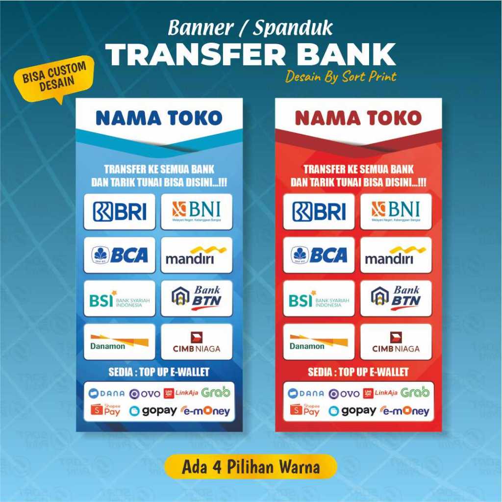 [BANNER] Spanduk Banner Agen Brilink Banner Spanduk Transfer Bank