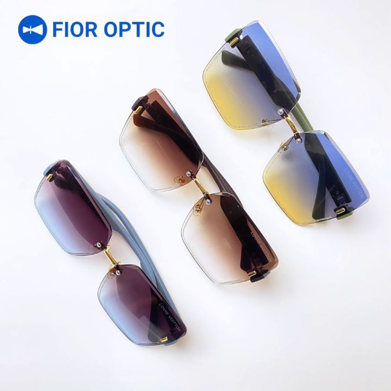 Fior Optic - Sunglasses Kacamata Hitam 72247  Laki-laki Perempuan (Bisa ganti Lensa Anti Radiasi / A