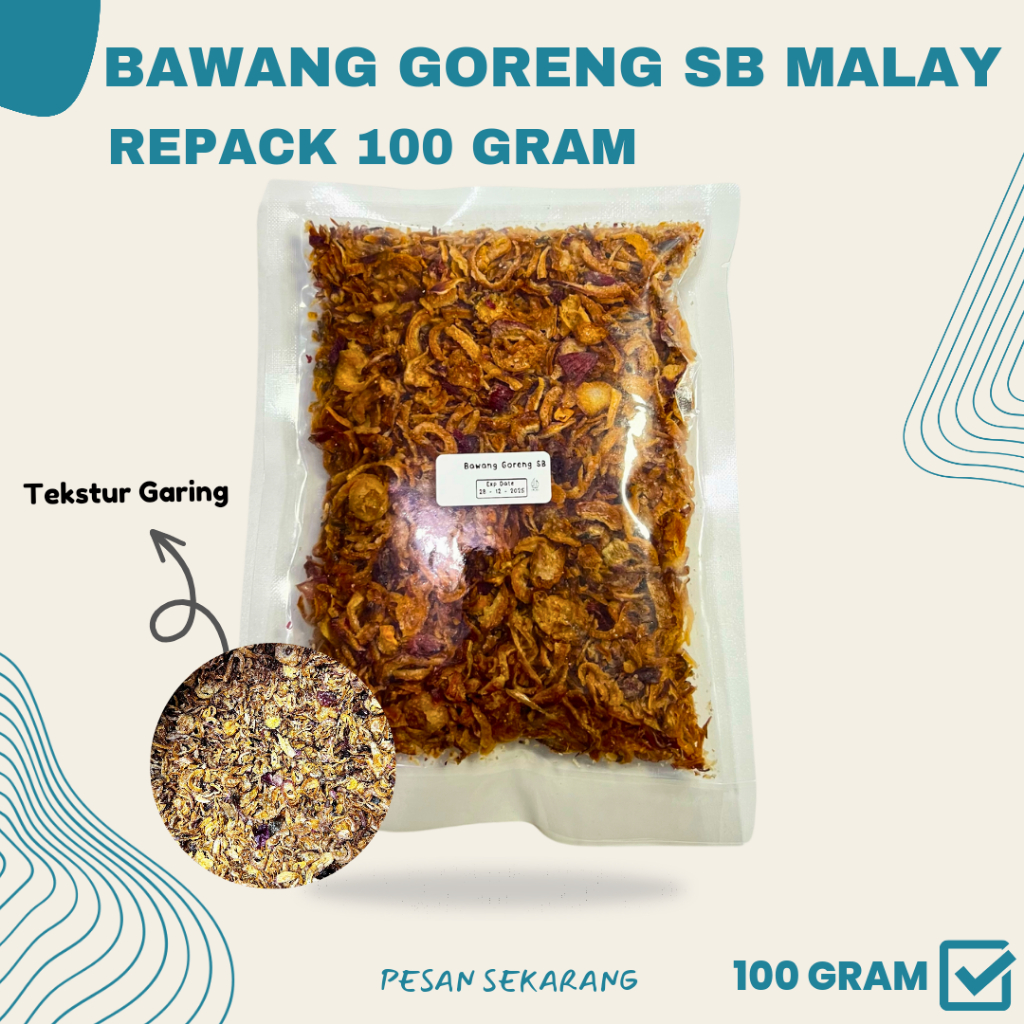 

Bawang Goreng SB Malaysia Kriuk Kemasan 100 Gram Repack