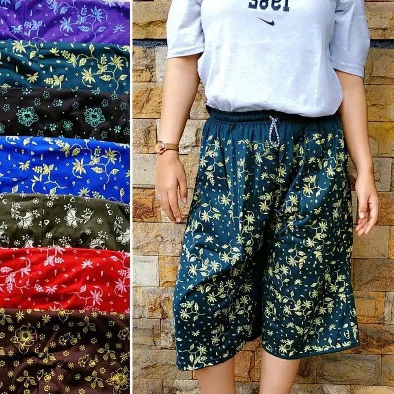 Celana Kolor Super Jumbo Wanita Misty Santai Motif Bunga Model Losban