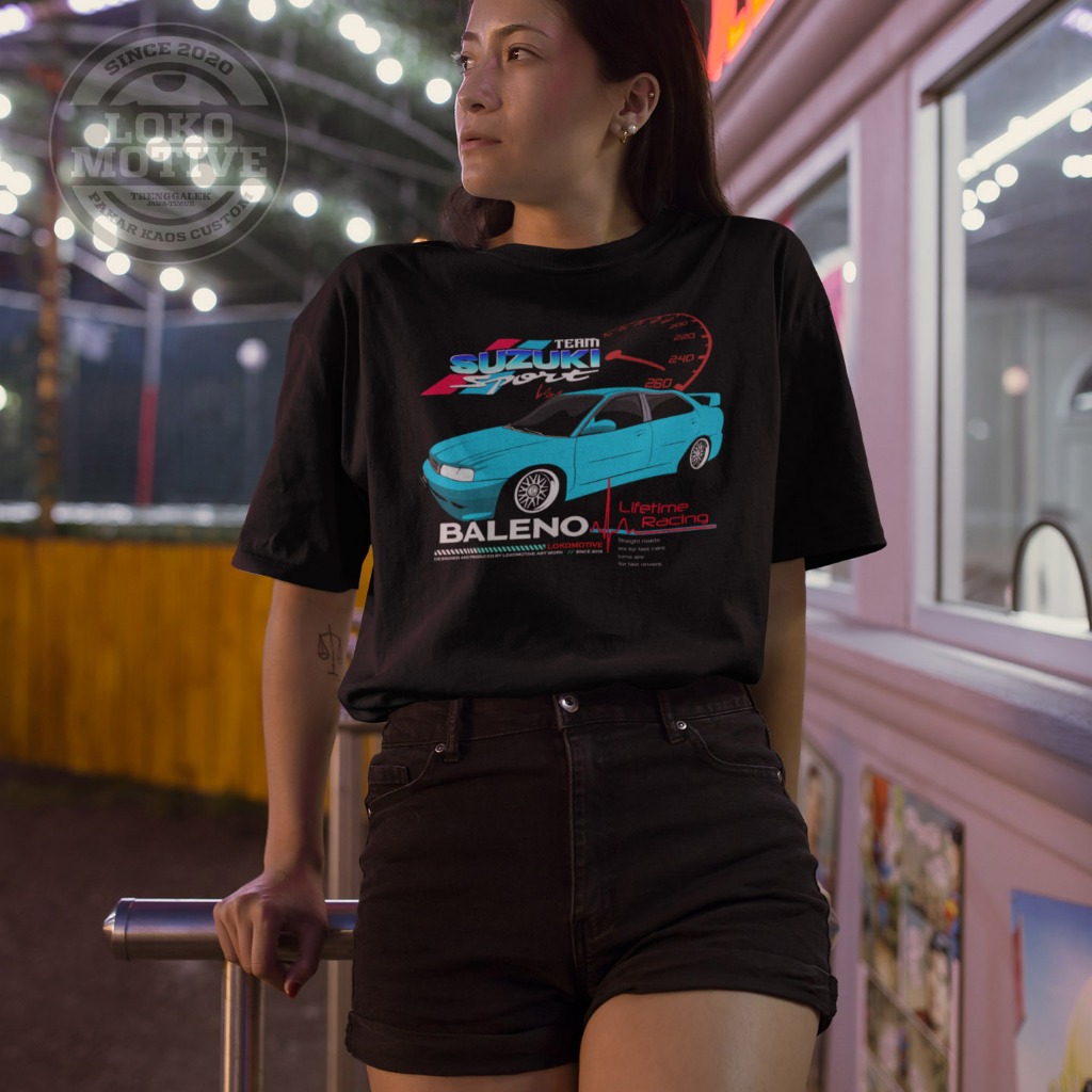 T-SHIRT  premium SUZUKI BALENO bahan COTTON COMBED 24S super adem tidak molor design kekinian ala st