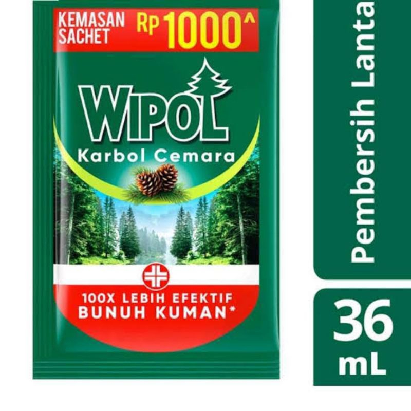 Wipol Karbol Sachet 6pcs / Wipol renceng murah / Wipol karbol murah / Wipol cemara