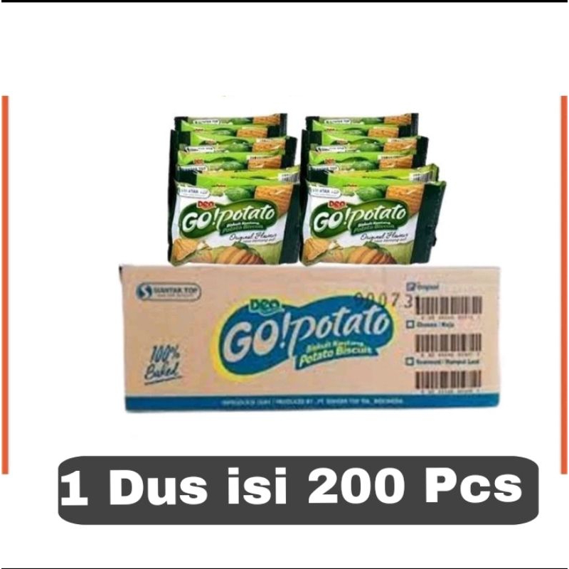 

GO! POTATO BISKUIT KENTANG RASA KENTANG 1 Dus isi 10 BALLS X 20 PACKS X 7 G isi 200 Pcs
