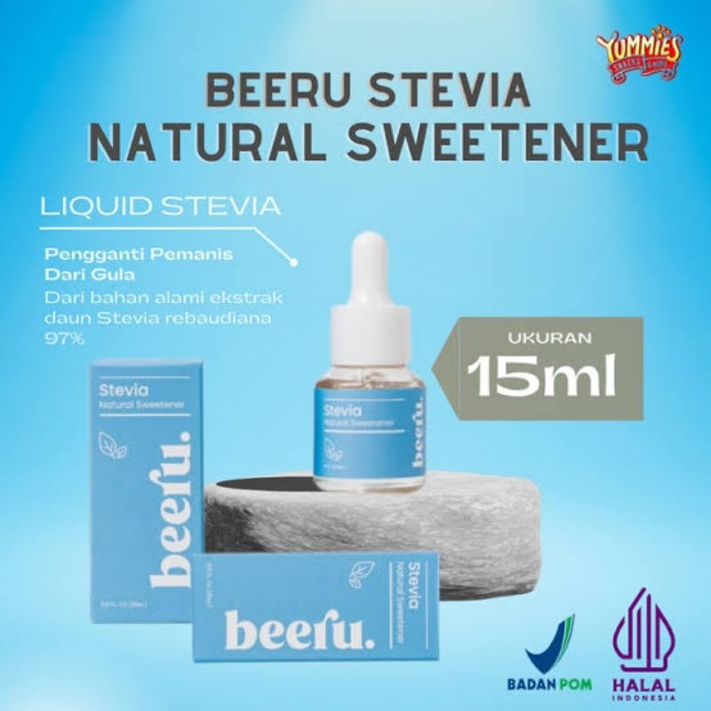 

Beeru Stevia Natural Sweetener 15Ml Pemanis Alami Pengganti Gula