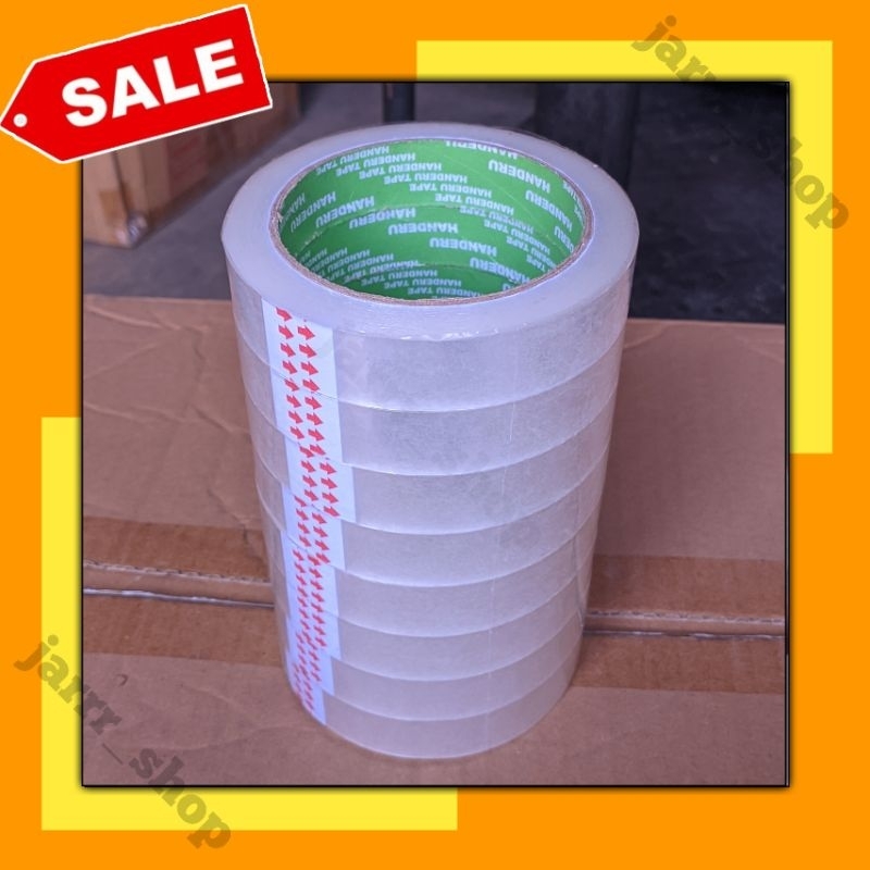 

Isolasi Lakban 20 mm x 100 Yard - Handeru Tape Premium quality cocok untuk packing / Selotip solasi merekat kuat