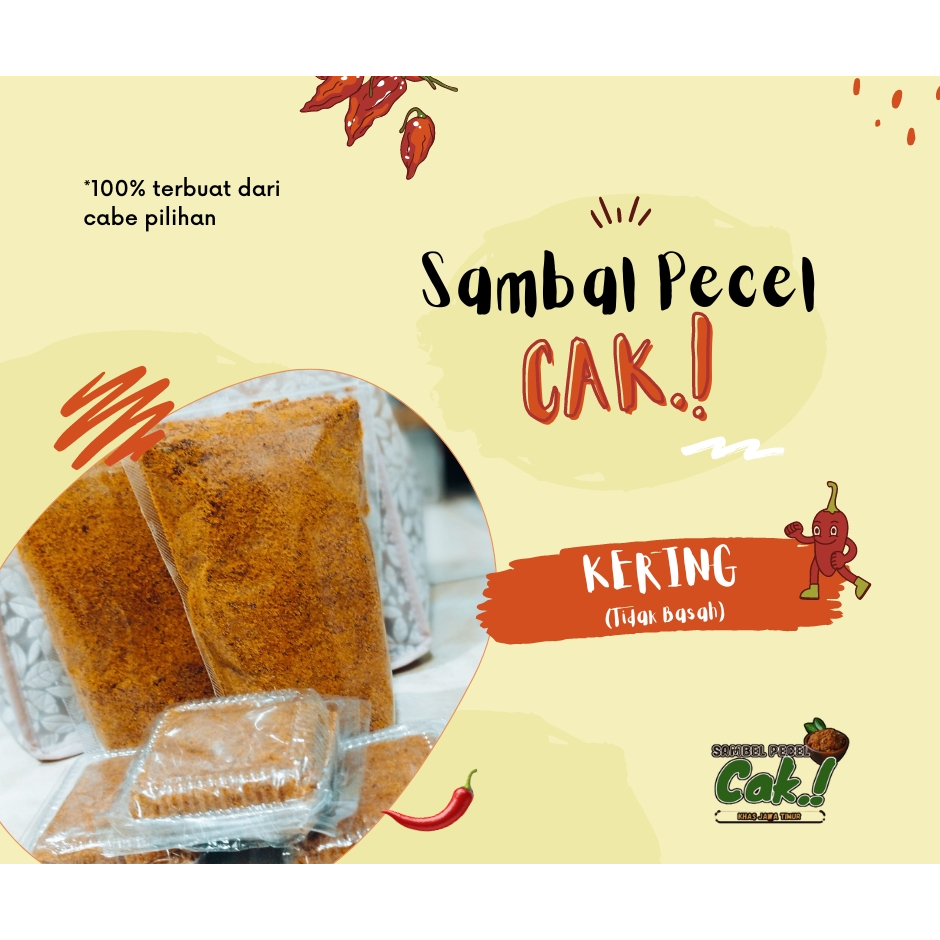 

Bumbu Kacang Pecel CAK Khas Madiun Jawa Timur Pecel Kering