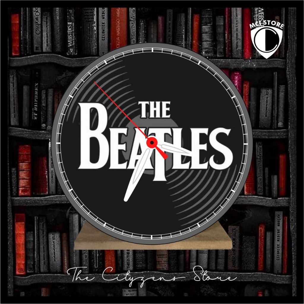Jam Meja Kayu Custom The Beatles 3