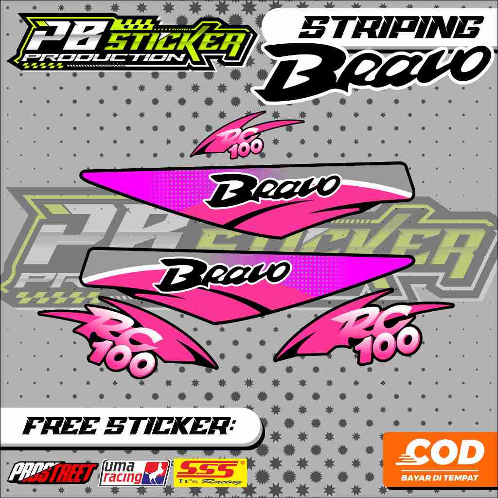 STICKER LIST SUZUKI RC 100 BRAVO / STRIPING VARIASI RC 100 BRAVO SIMPLE