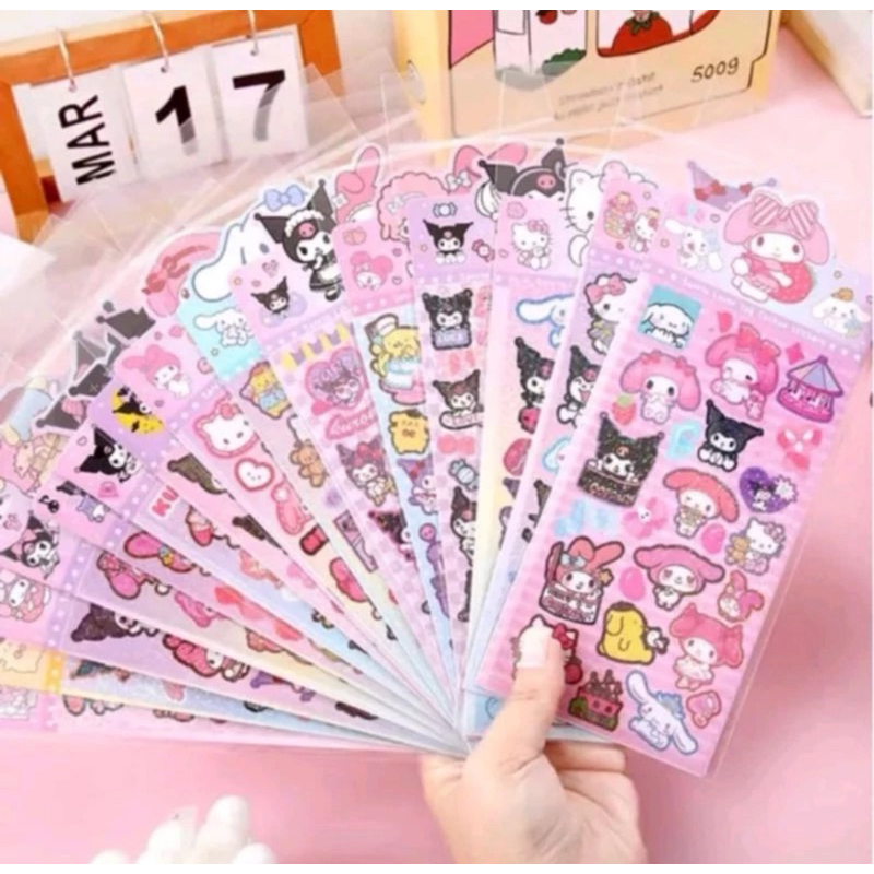 

STIKER JUMBO SANRIO & FRIENDS UNICORN HOLOGRAM / STICKER KOLEKSI UNIK ANAK