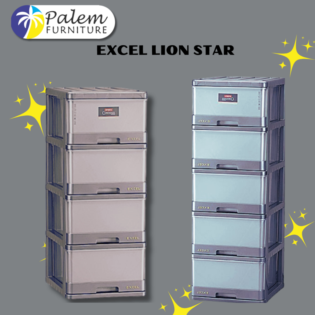 LEMARI PLASTIK 4 SUSUN DAN 5 SUSUN EXCEL CONTAINER || LION STAR
