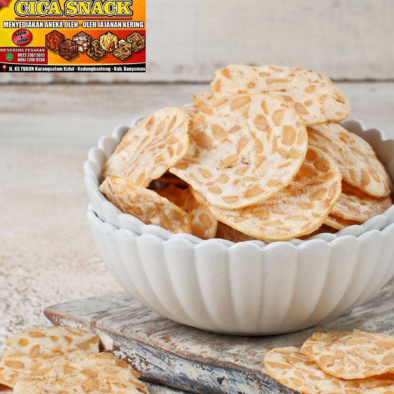 

KERIPIK TEMPE SAGU OVEN 1 KILO GRAM / KRIPIK TEMPE SAGU MINI