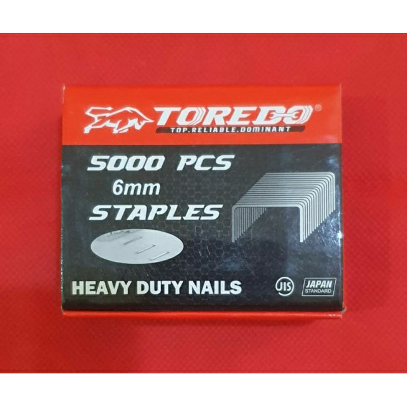 

ISI STAPLES TEMBAK 6 MM TOREDO HEAVY DUTY REFILL STAPLES