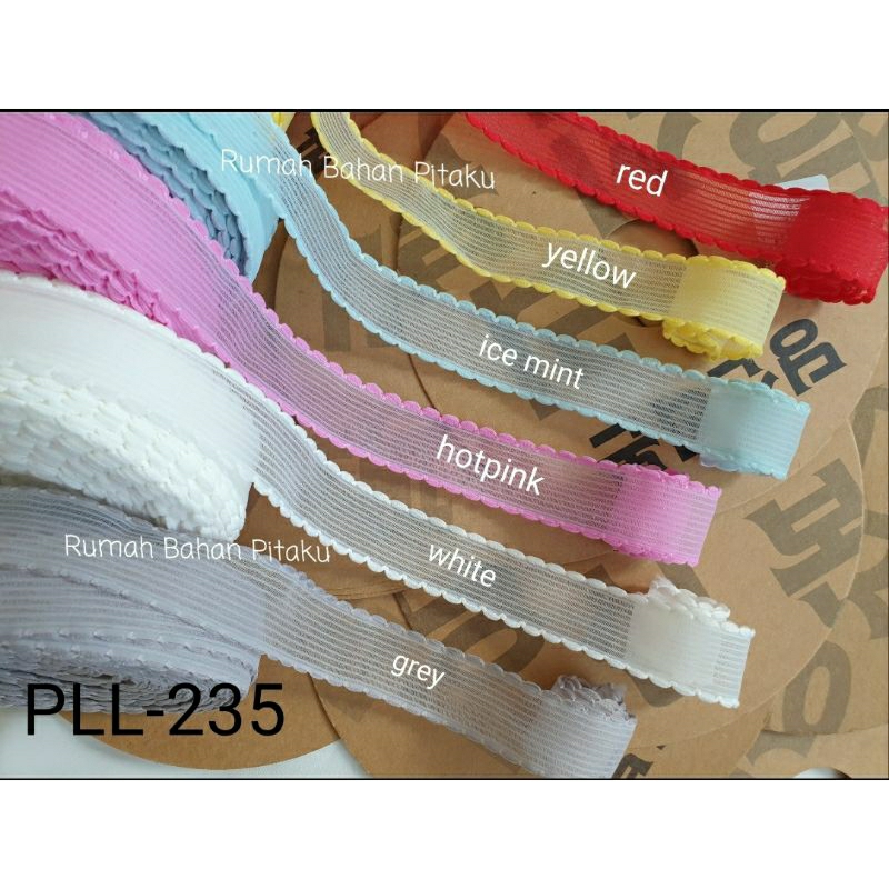 

(PLL-235) PITA KOREA UKURAN 1" (2,5CM), HARGA per-YARD (=90CM)